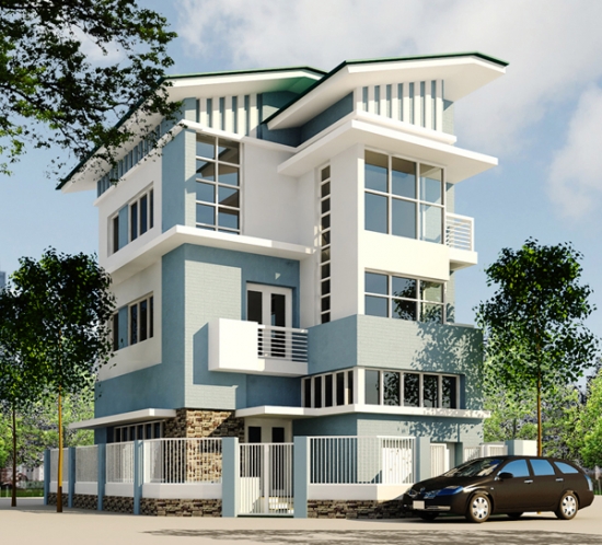 sơn nhà mặt tiền| son nha mat tien